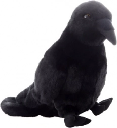 Corbeau en peluche avec effets sonores, 25 cm, éco‑responsable