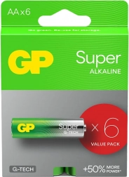 Piles alcalines GP Super AA 6 pcs