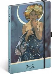 Carnet Alfons Mucha – Luna, pointillé 13 × 21 cm