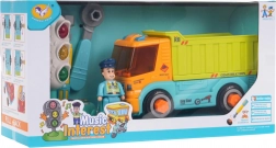 Benne à visser avec accessoires et jeu de feux tricolores lumineux