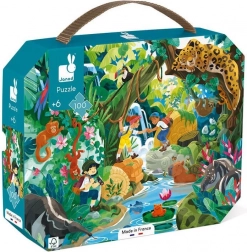 Puzzle Janod en valisette Aventure dans la jungle – 100 pièces