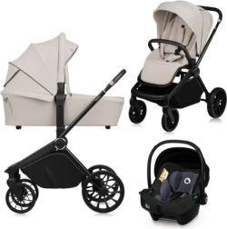 Poussette combinée Lionelo Mika Plus 3en1 Beige
