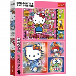 Puzzle 2x200 Hello Kitty et amis