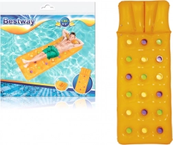 Bestway matelas gonflable de piscine avec oreiller 188 × 71 cm – Orange