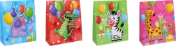 Sac cadeau L pour enfants 32 × 44 × 11 cm avec des animaux