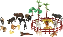 Coffret de figurines d’animaux zoo et ferme – 31 pièces en boîte