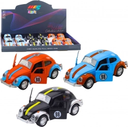 Coccinelle rétro en métal 1:36 avec moteur à rétrofriction et portes ouvrantes