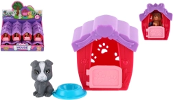 Maisonnette en plastique pour chiot avec gamelle, 6 × 7 cm