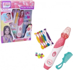 Kit de perles pour cheveux avec accessoires fonctionnant sur piles