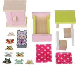 Mobilier en bois pour poupées Chambre
