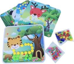 Mosaïque colorée avec champignons et images – 5 motifs