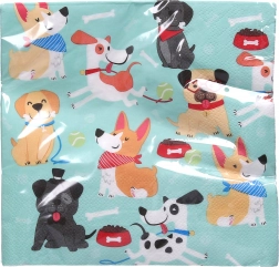 Serviettes de fête en papier PES 33x33 cm, 20 pcs