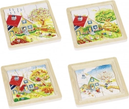 Puzzle en bois éducatif Saisons