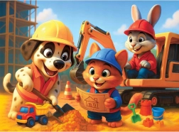 puzzle en bois WOODEN CITY équipe joyeuse, 40 pièces