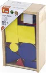 cubes logiques en bois – formes géométriques VIGA Toys Montessori
