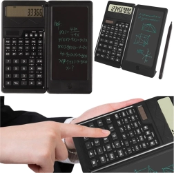 Calculatrice scientifique à énergie solaire avec bloc-notes LCD