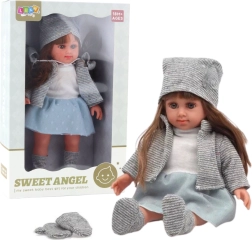 Poupée SWEET ANGEL en tenue grise 36,5 cm