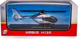 hélicoptère de police de secours airbus ec135 1:100 modèle en métal