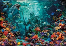 Puzzle Poséidon sur le récif corallien 1000 pièces