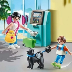 Playmobil touristes avec distributeur automatique