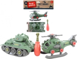 Tank à visser et hélicoptère pour enfants