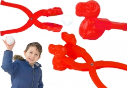 Fabriqueur de boules de neige dinosaure rouge