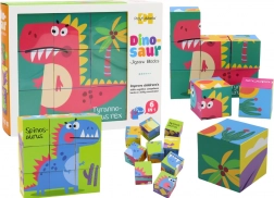 Cubes puzzle éducatifs 6-en-1 Monde des dinosaures, 9 pièces