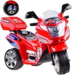 Moto électrique pour enfants avec lumières LED – Rouge
