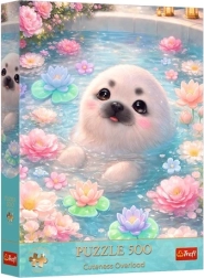 Puzzle Premium Plus Cuteness Overload Sladká tuleň - 500 pièces
