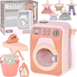Machine à laver pour enfants avec sèche-linge 2-en-1, tambour rotatif et accessoires
