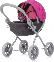 Poussette landau pour poupées Chipolino Daisy Grey/Pink