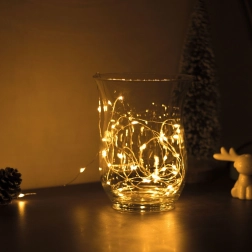 Guirlande lumineuse LED de Noël 5 m, 50 LED, blanc chaud