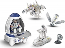 Set spatial avec fusée et 2 figurines d’astronautes