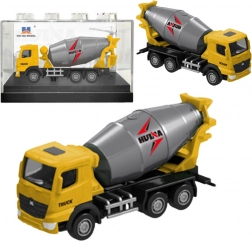 Modèle de collection de bétonnière Huina jaune 1:80