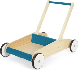 Small Foot chariot de marche en bois pour enfants bleu