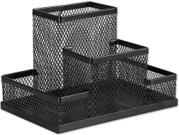 Support universel en métal pour fournitures de bureau, noir