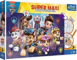 Puzzle Super Maxi 24 – PAW PATROL: THE MOVIE, à colorier recto-verso