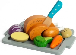 Bigjigs Toys Ensemble de jeu en bois Poulet rôti