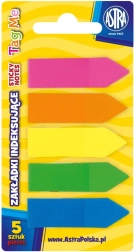 Bloc-notes autocollants ASTRA Néon 5 couleurs