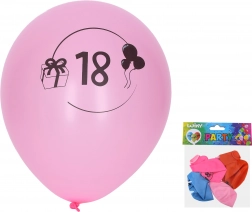 Ballons gonflables 30 cm avec le chiffre 18 – lot de 5 pcs