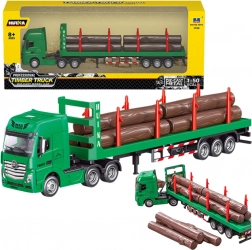Modèle de camion de transport de bois Huina 1:50 vert