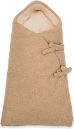 Couverture d’emmaillotage et gigoteuse New Baby Teddy beige 70 × 40 cm
