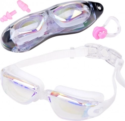 Lunettes de natation protection UV et anti-buée avec bouchons d'oreilles et de nez