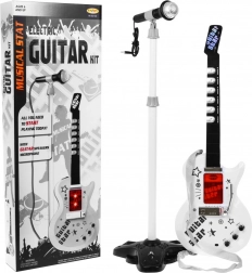 Guitare électrique + microphone pour enfants 6+ Sons d’instruments de musique + lumières