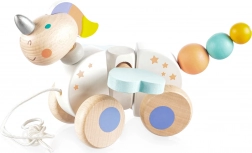 Jouet à tirer en bois Licorne