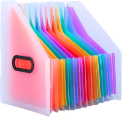 Organisateur de feuilles pion pour documents avec onglets colorés et pochettes A4
