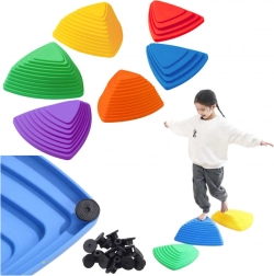 Parcours pour enfants : Pierres d’équilibre colorées, 6 pcs