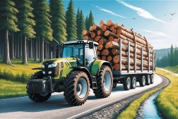 Puzzle Tracteur Forestier 100 Pièces