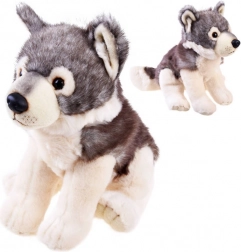 Loup en peluche gris 23 cm