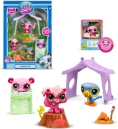 Ensemble de 3 figurines Littlest Pet Shop Camping